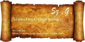 Szekulesz Georgina névjegykártya