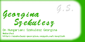 georgina szekulesz business card